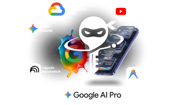 Ninja Keys Google AI PRO - 5TB Nuvem e Recursos